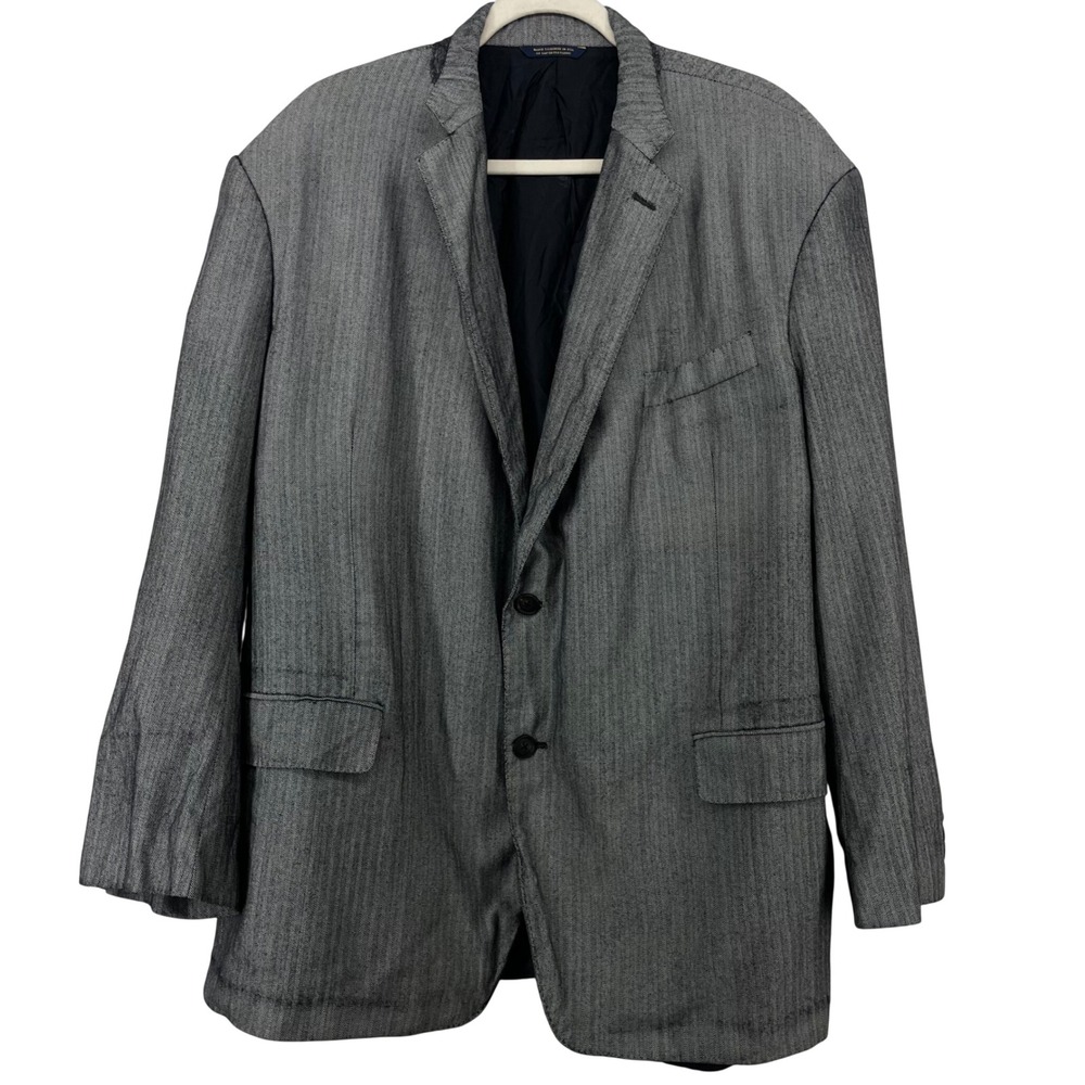 Brooks Brothers Size 52L Sport Coat Grey Herringbone Golden Fleece Full Canvas